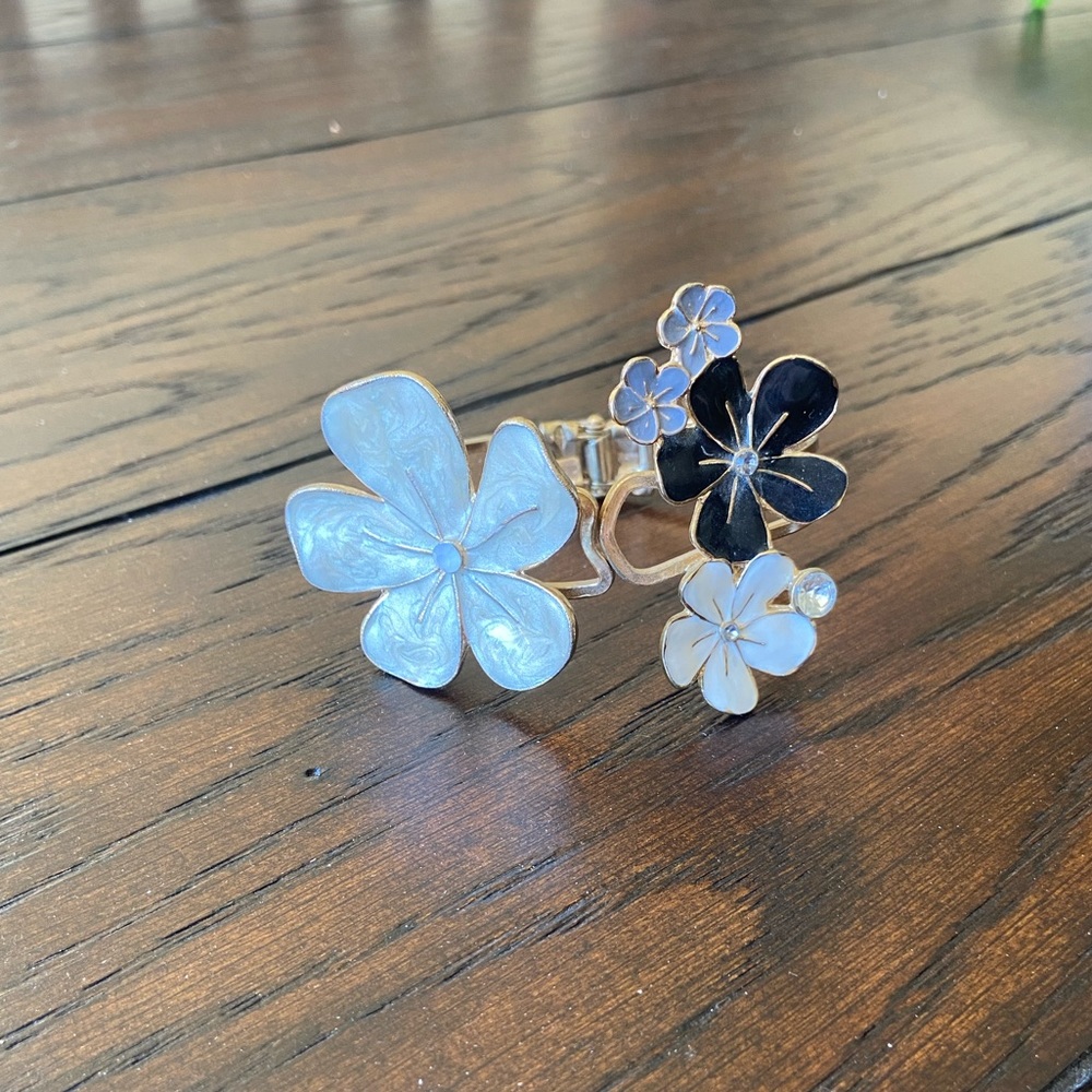 Flower Cuff Statement Bracelet